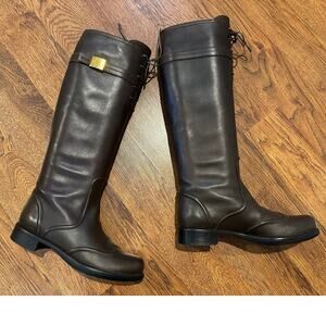 Louis Vuitton Women's Rich Brown Leather Long Boots Size 36 – Authentic